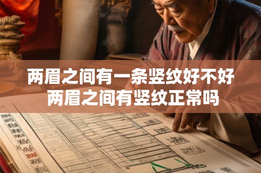 两眉之间有一条竖纹好不好 两眉之间有竖纹正常吗