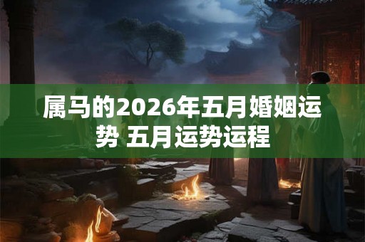 属马的2026年五月婚姻运势 五月运势运程