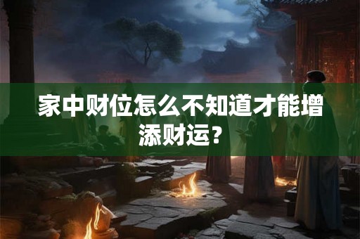 家中财位怎么不知道才能增添财运？
