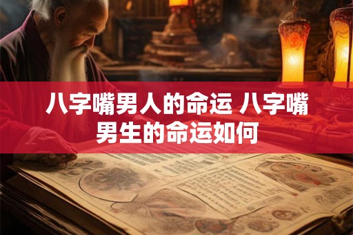 八字嘴男人的命运 八字嘴男生的命运如何 八字嘴男人的命运 八字嘴男生的命运如何