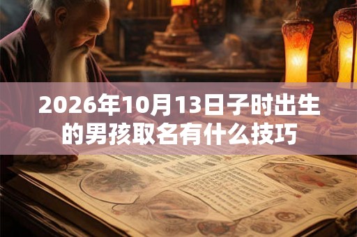 2026年10月13日子时出生的男孩取名有什么技巧 2026年10月13日子时出生的男孩取名有什么技巧