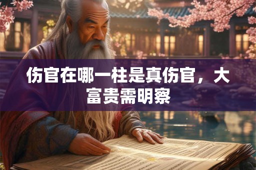 伤官在哪一柱是真伤官，大富贵需明察