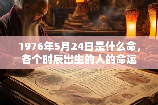 1976年5月24日是什么命,各个时辰出生的人的命运 1976年5月24日是什么命,各个时辰出生的人的命运