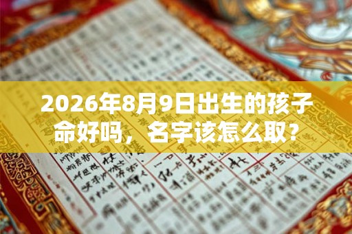 2026年8月9日出生的孩子命好吗，名字该怎么取？