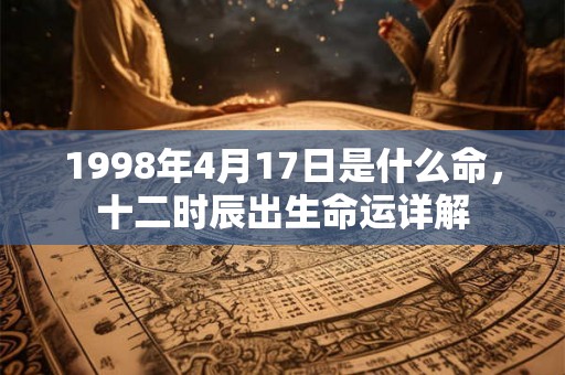 1998年4月17日是什么命，十二时辰出生命运详解