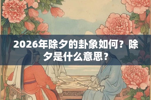 2026年除夕的卦象如何？除夕是什么意思？