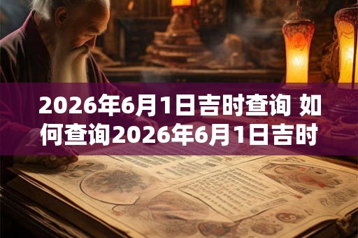 2026年6月1日吉时查询 如何查询2026年6月1日吉时