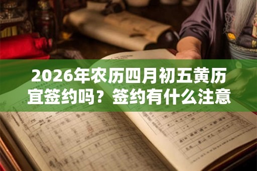 2026年农历四月初五黄历宜签约吗？签约有什么注意事项？