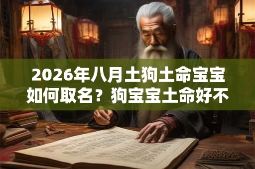 2026年八月土狗土命宝宝如何取名？狗宝宝土命好不好？