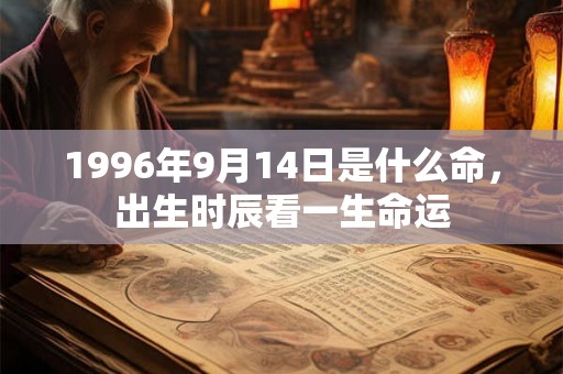 1996年9月14日是什么命,出生时辰看一生命运 1996年9月14日是什么命,出生时辰看一生命运