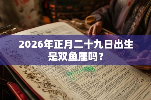 2026年正月二十九日出生是双鱼座吗？