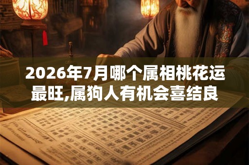 2026年7月哪个属相桃花运最旺,属狗人有机会喜结良缘 2026年7月哪个属相桃花运最旺,属狗人有机会喜结良缘
