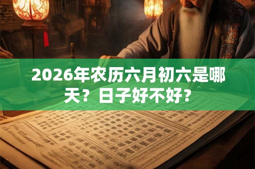 2026年农历六月初六是哪天？日子好不好？