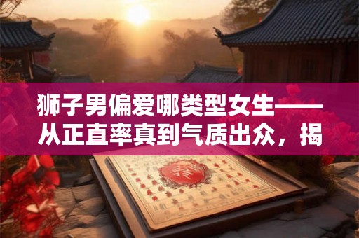 狮子男偏爱哪类型女生——从正直率真到气质出众，揭秘狮子座男生的口味