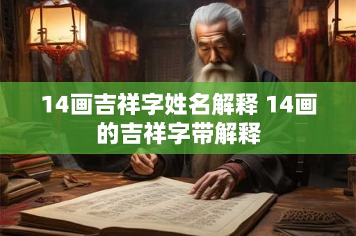 14画吉祥字姓名解释 14画的吉祥字带解释