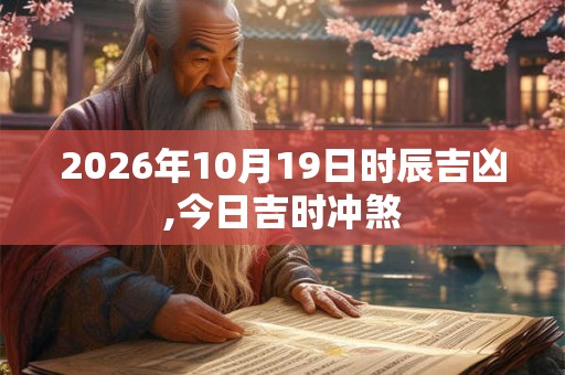 2026年10月19日时辰吉凶,今日吉时冲煞