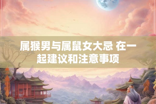 属猴男与属鼠女大忌 在一起建议和注意事项 属猴男与属鼠女大忌 在一起建议和注意事项