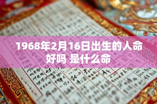 1968年2月16日出生的人命好吗 是什么命