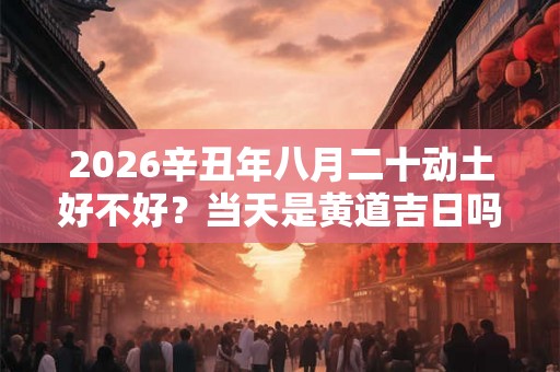 2026辛丑年八月二十动土好不好?当天是黄道吉日吗? 2026辛丑年八月二十动土好不好?当天是黄道吉日吗?