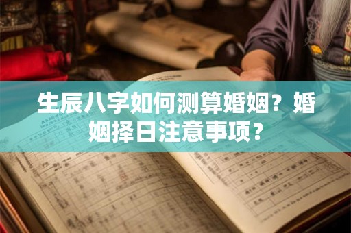 生辰八字如何测算婚姻？婚姻择日注意事项？