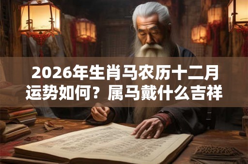 2026年生肖马农历十二月运势如何?属马戴什么吉祥物好? 2026年生肖马农历十二月运势如何?属马戴什么吉祥物好?