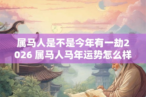 属马人是不是今年有一劫2026 属马人马年运势怎么样