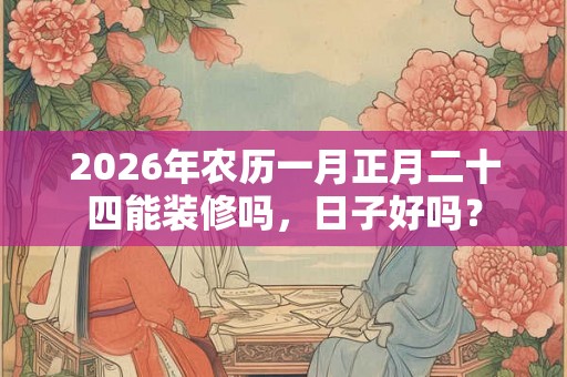 2026年农历一月正月二十四能装修吗，日子好吗？