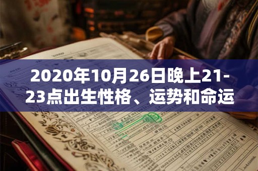 2020年10月26日晚上21-23点出生性格、运势和命运