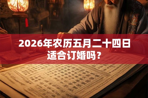 2026年农历五月二十四日适合订婚吗？