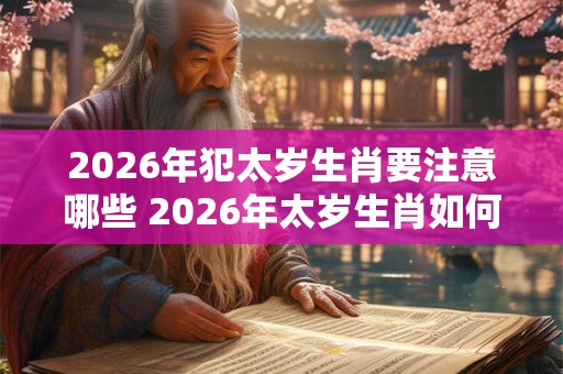 2026年犯太岁生肖要注意哪些 2026年太岁生肖如何化险为夷