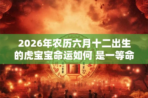 2026年农历六月十二出生的虎宝宝命运如何 是一等命吗