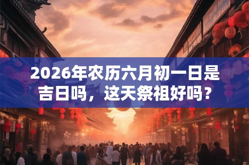2026年农历六月初一日是吉日吗,这天祭祖好吗? 2026年农历六月初一日是吉日吗,这天祭祖好吗?
