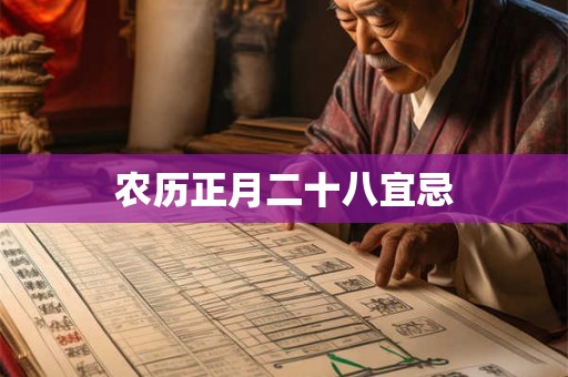 农历正月二十八宜忌