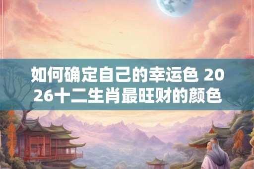 如何确定自己的幸运色 2026十二生肖最旺财的颜色