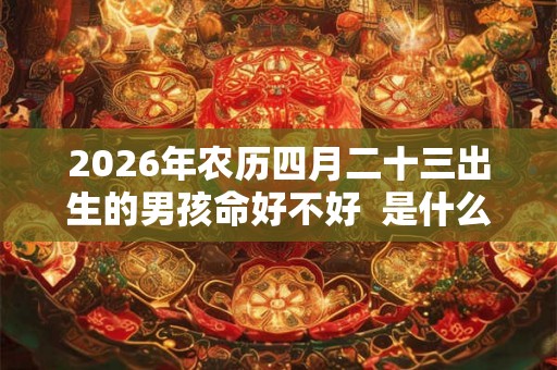 2026年农历四月二十三出生的男孩命好不好  是什么命