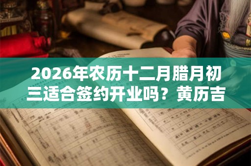 2026年农历十二月腊月初三适合签约开业吗？黄历吉凶如何？