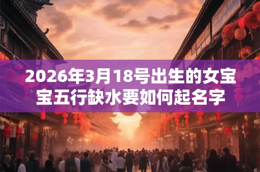 2026年3月18号出生的女宝宝五行缺水要如何起名字