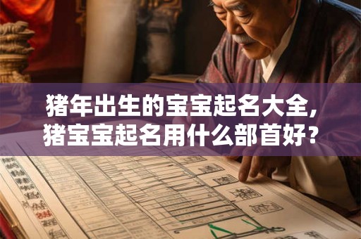 猪年出生的宝宝起名大全,猪宝宝起名用什么部首好？