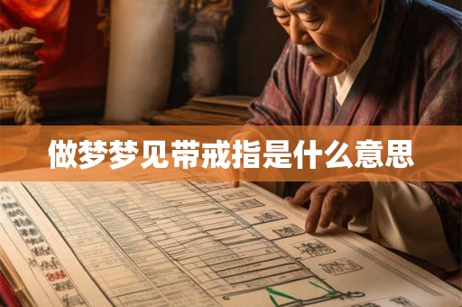 做梦梦见带戒指是什么意思