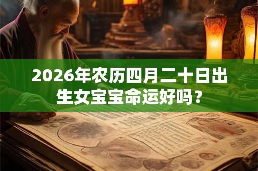 2026年农历四月二十日出生女宝宝命运好吗？