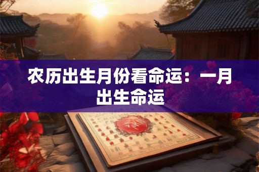 农历出生月份看命运:一月出生命运 农历出生月份看命运:一月出生命运