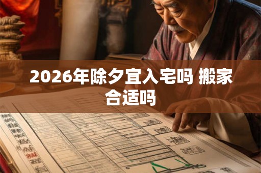 2026年除夕宜入宅吗 搬家合适吗