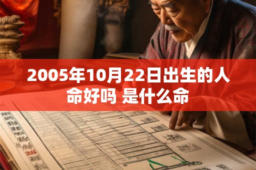 2005年10月22日出生的人命好吗 是什么命