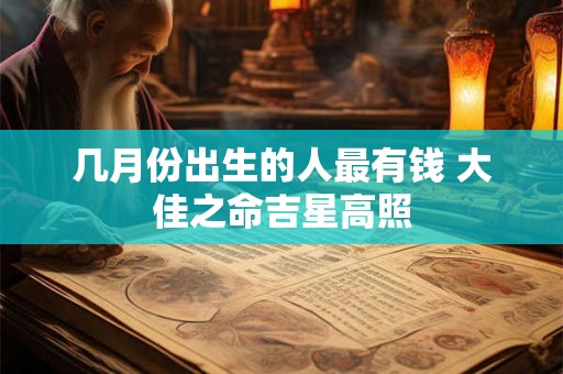 几月份出生的人最有钱 大佳之命吉星高照 几月份出生的人最有钱 大佳之命吉星高照