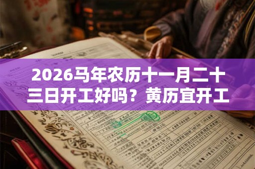 2026马年农历十一月二十三日开工好吗？黄历宜开工吗？