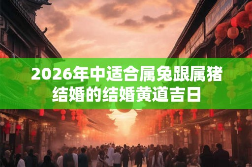 2026年中适合属兔跟属猪结婚的结婚黄道吉日