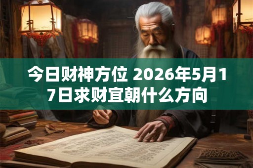 今日财神方位 2026年5月17日求财宜朝什么方向 今日财神方位 2026年5月17日求财宜朝什么方向