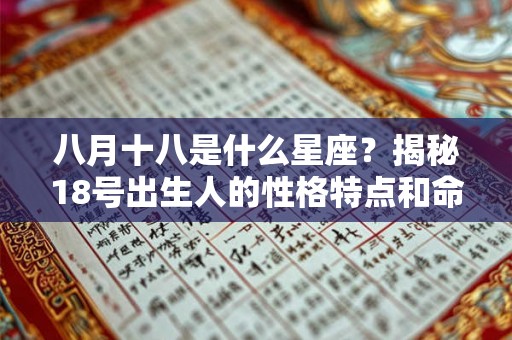 八月十八是什么星座？揭秘18号出生人的性格特点和命运