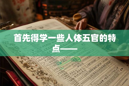 首先得学一些人体五官的特点——