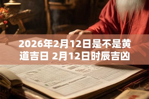 2026年2月12日是不是黄道吉日 2月12日时辰吉凶